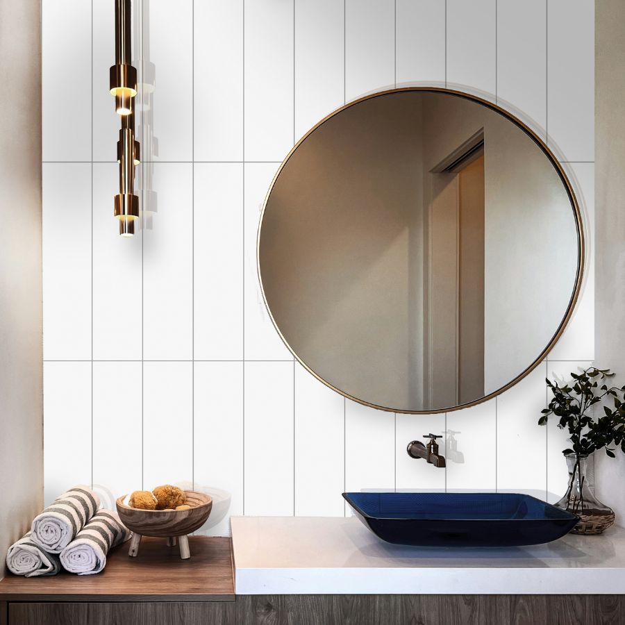 Azulejo Liso M10x40 | Branco 000 Brilhante