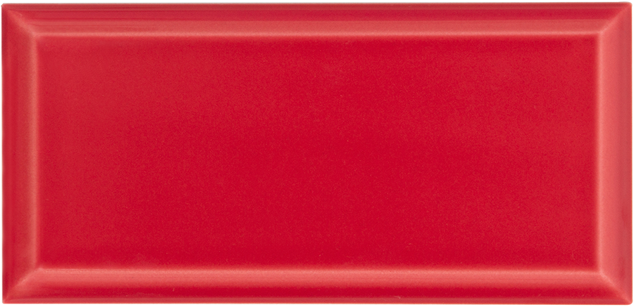 Bevelled Wall Tile M10x20 | Red 180 Glossy