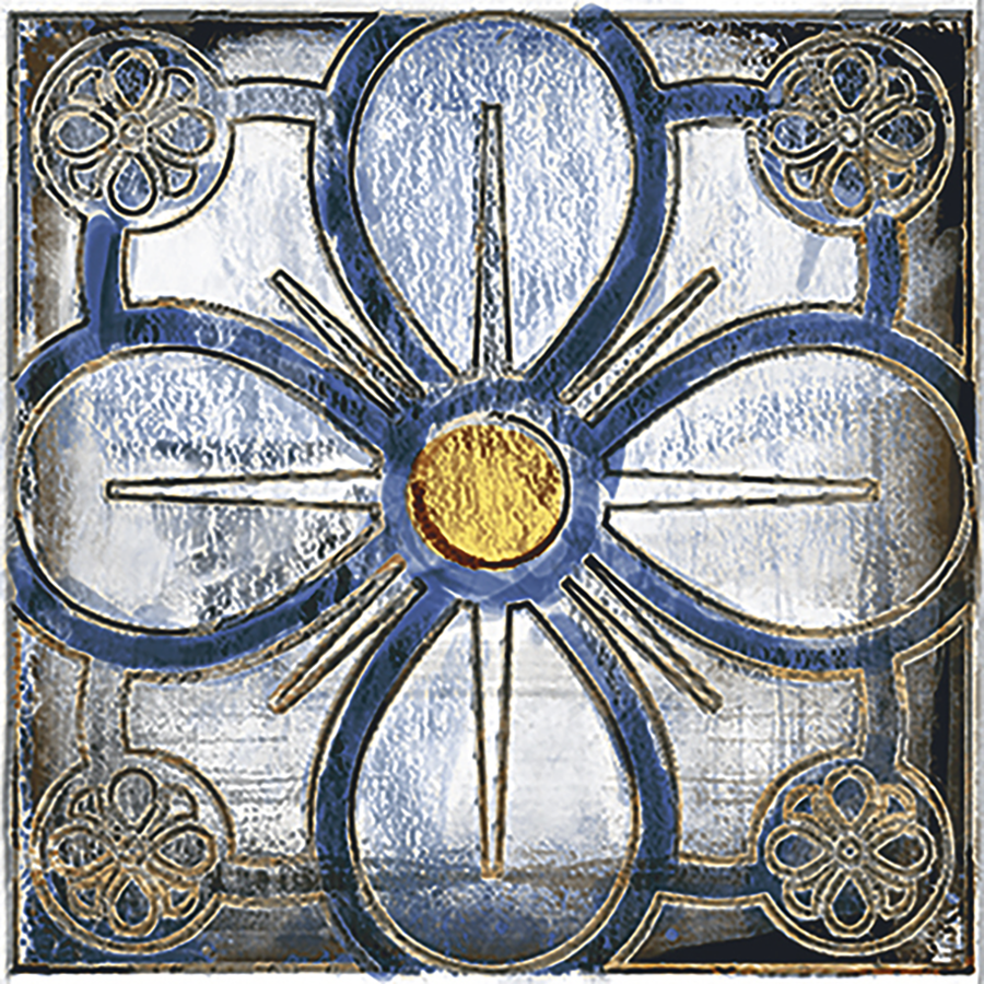 Celta Wall Tile 15x15 | Blue Design MIX Matt