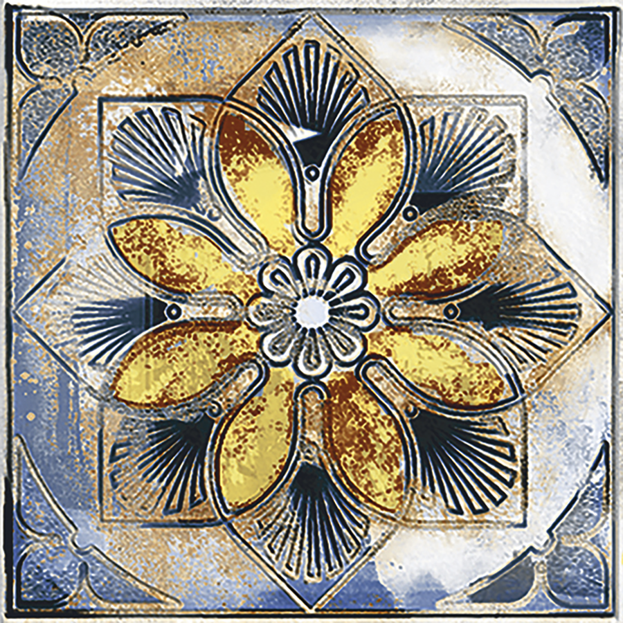 Azulejo Celta 15x15 | Azul Desenho 20 Mate