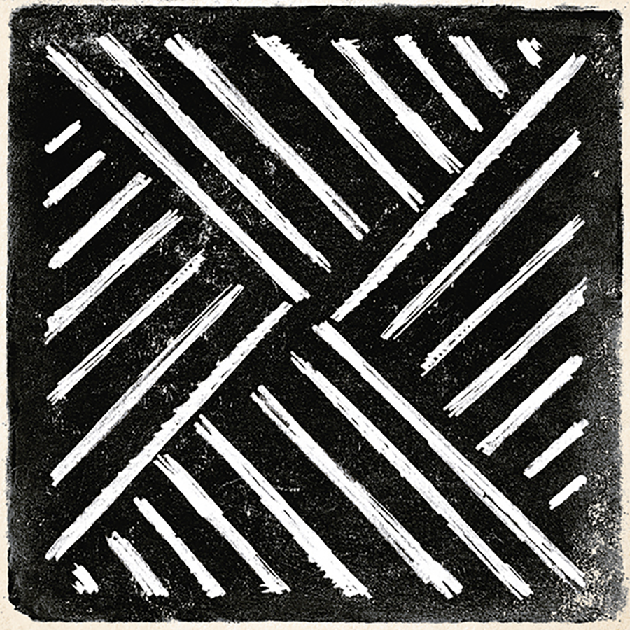 Azulejo Inca 15x15 | Preto Desenho 10 Mate