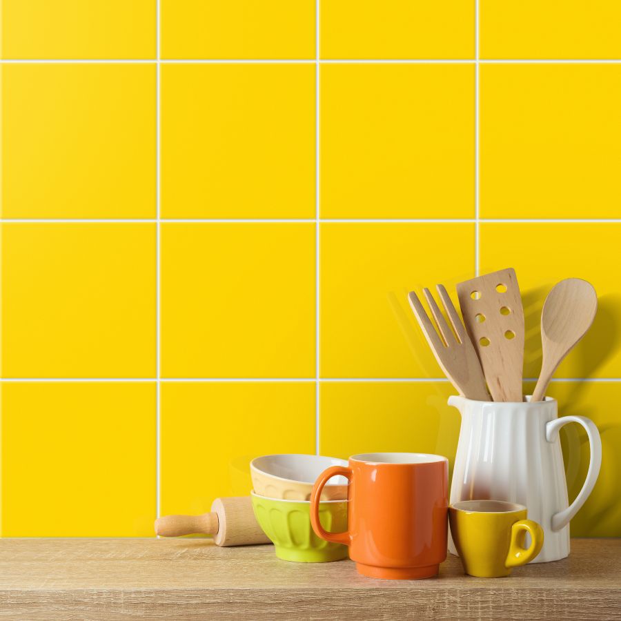 Azulejo Liso 15x15 | Amarelo 220 Brilhante