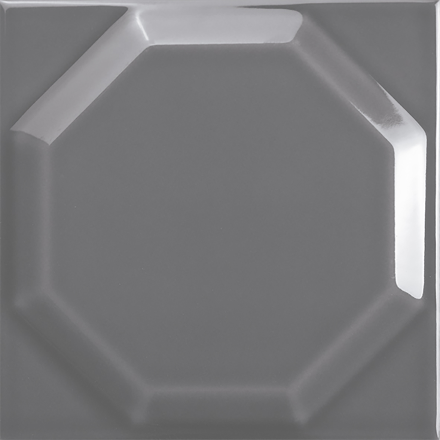 Azulejo Octagon 15x15 | Cinzento 670 Brilhante