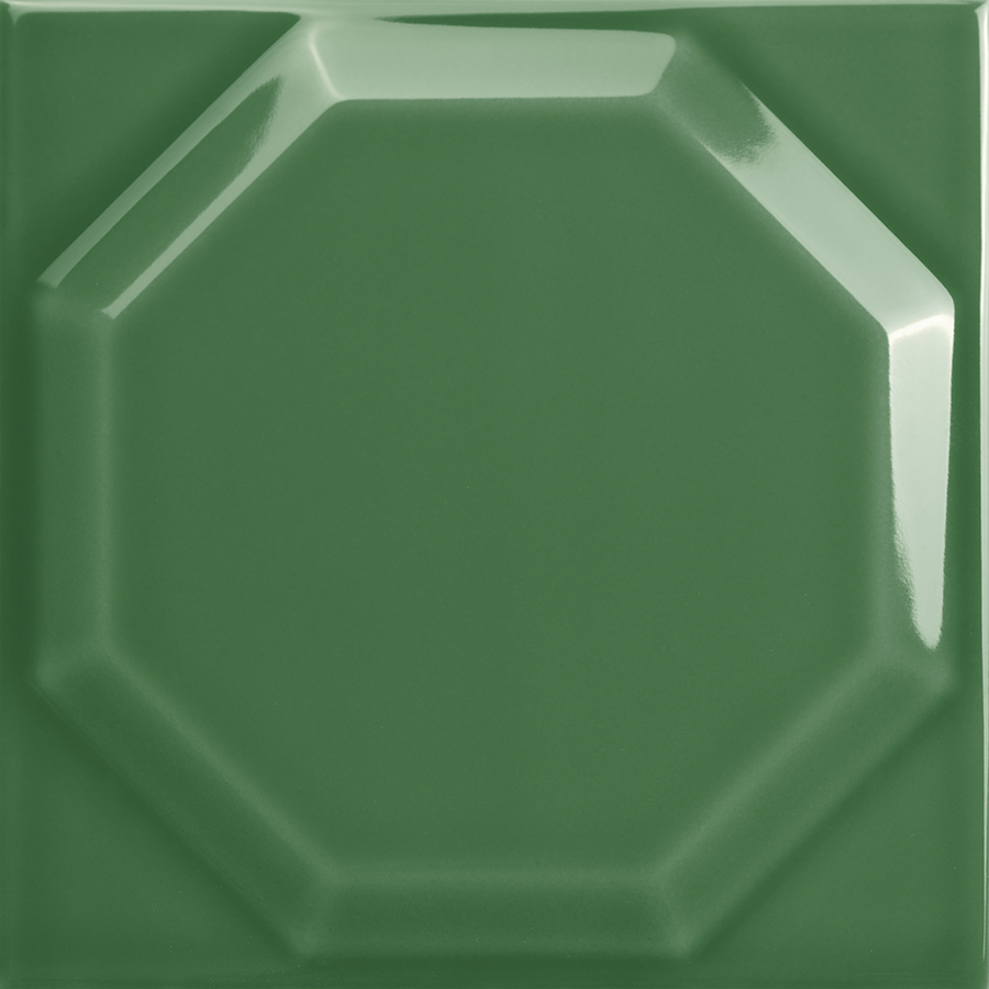 Azulejo Octagon 15x15 | Verde 800 Brilhante