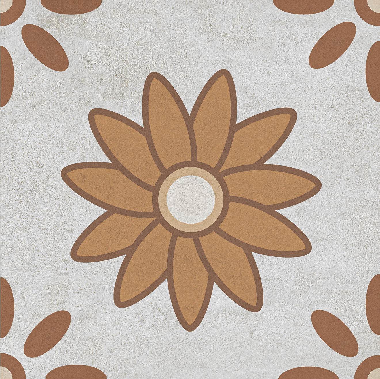 Pavimento Monserrate 33,5x33,5 | Castanho Mate