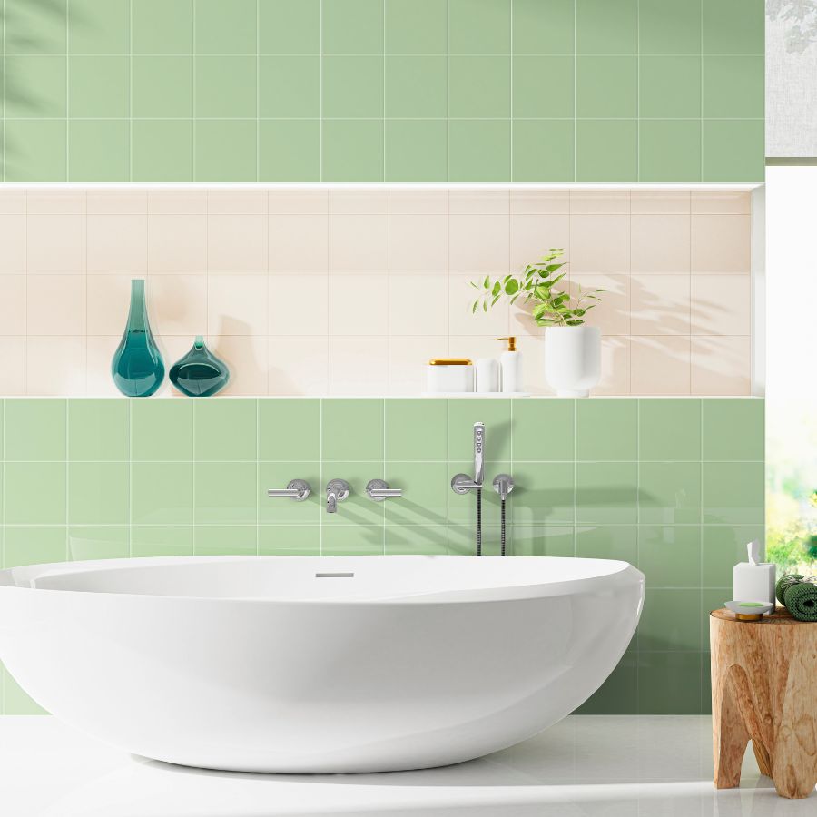 Carrelage Mural Lisse 20x20 | Vert 260 Brillant