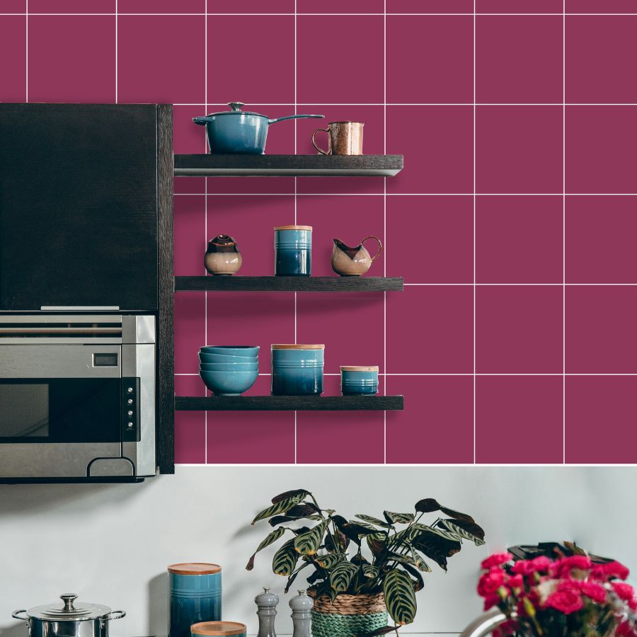 Plain Wall Tile 20x20 | Purple 431 Matt