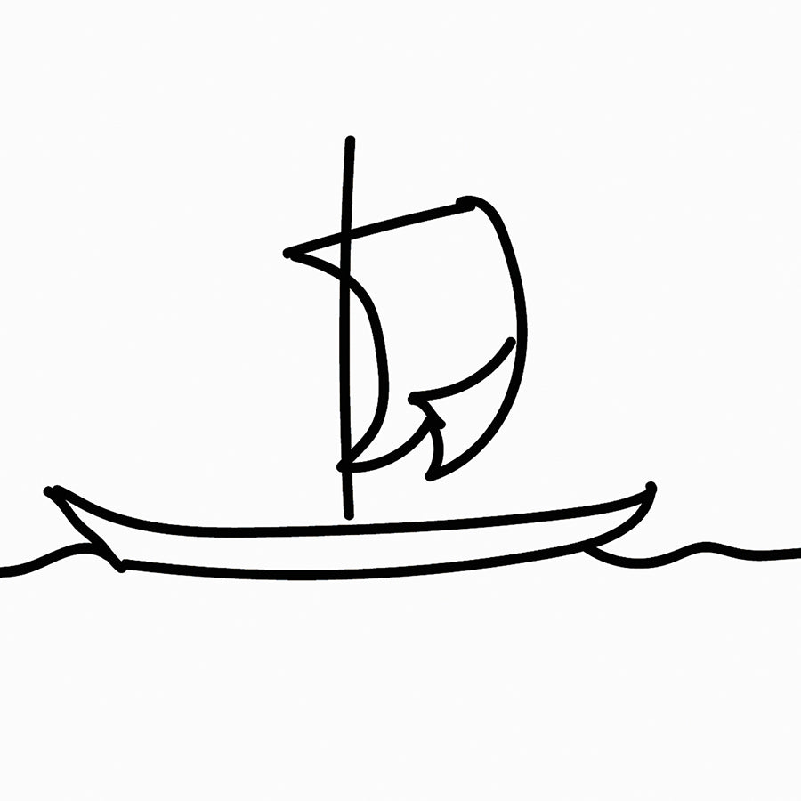 Azulejo Alma 20x20 | Desenho 04 Barco Rabelo Mate