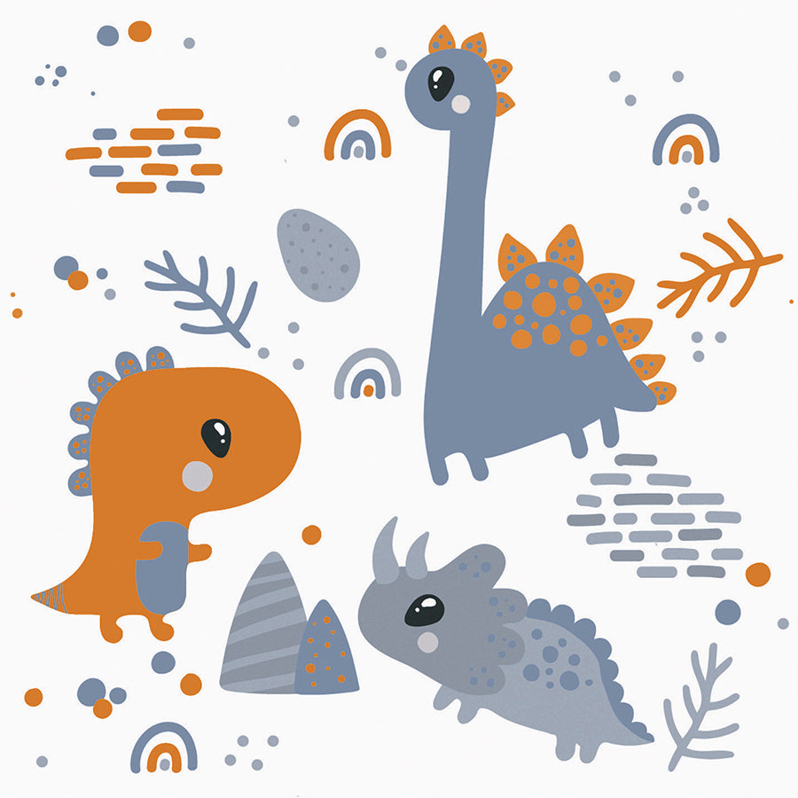 Dino Wall Tile 20x20 | Blue Design MIX Matt