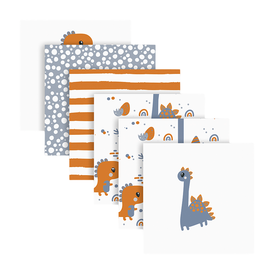 Dino Wall Tile 20x20 | Blue Design MIX Matt