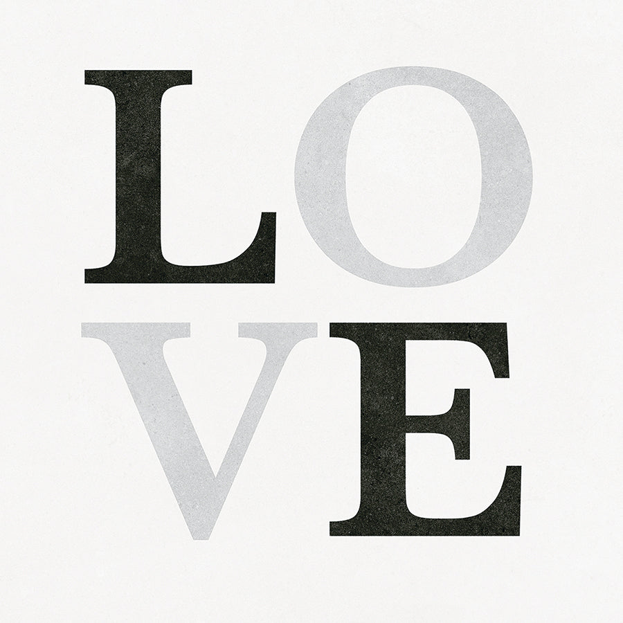 Love Wall Tile 20x20 | Black Design MIX Matt