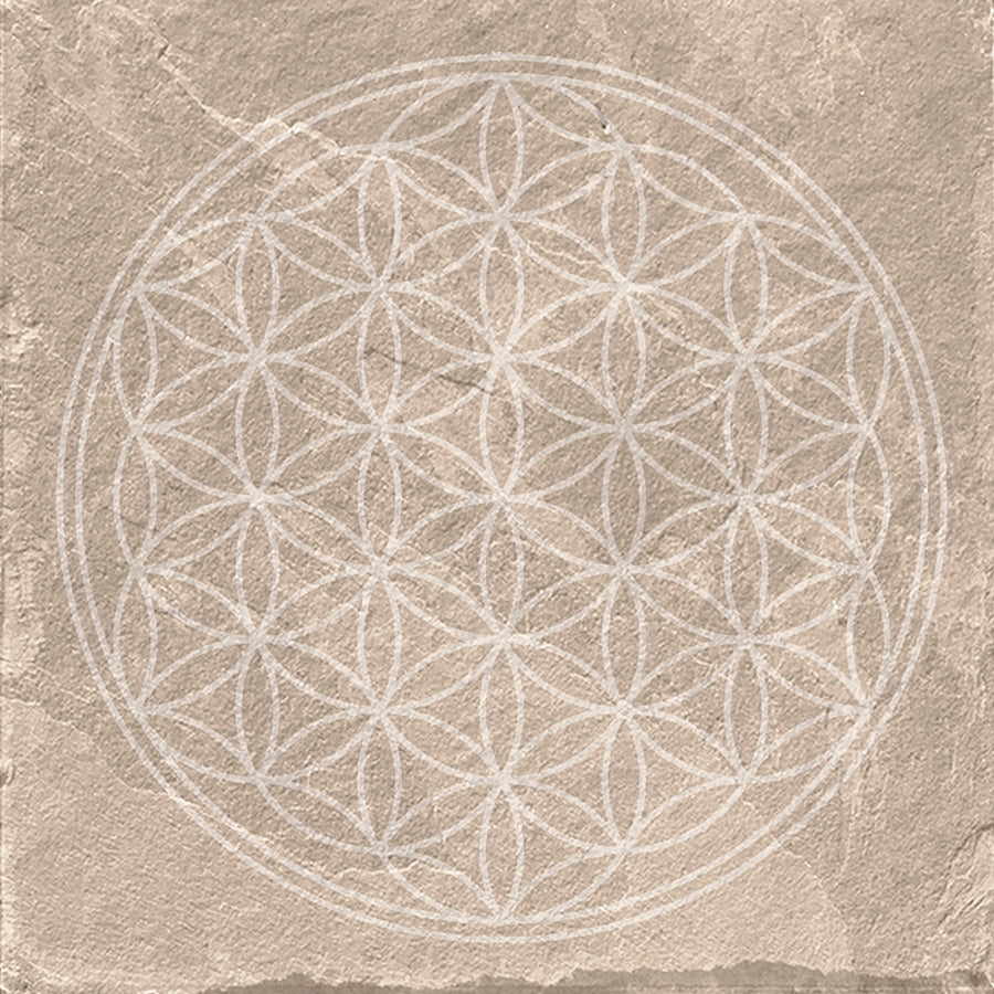 Mandala Tile 20x20 | Beige Matte MIX Design