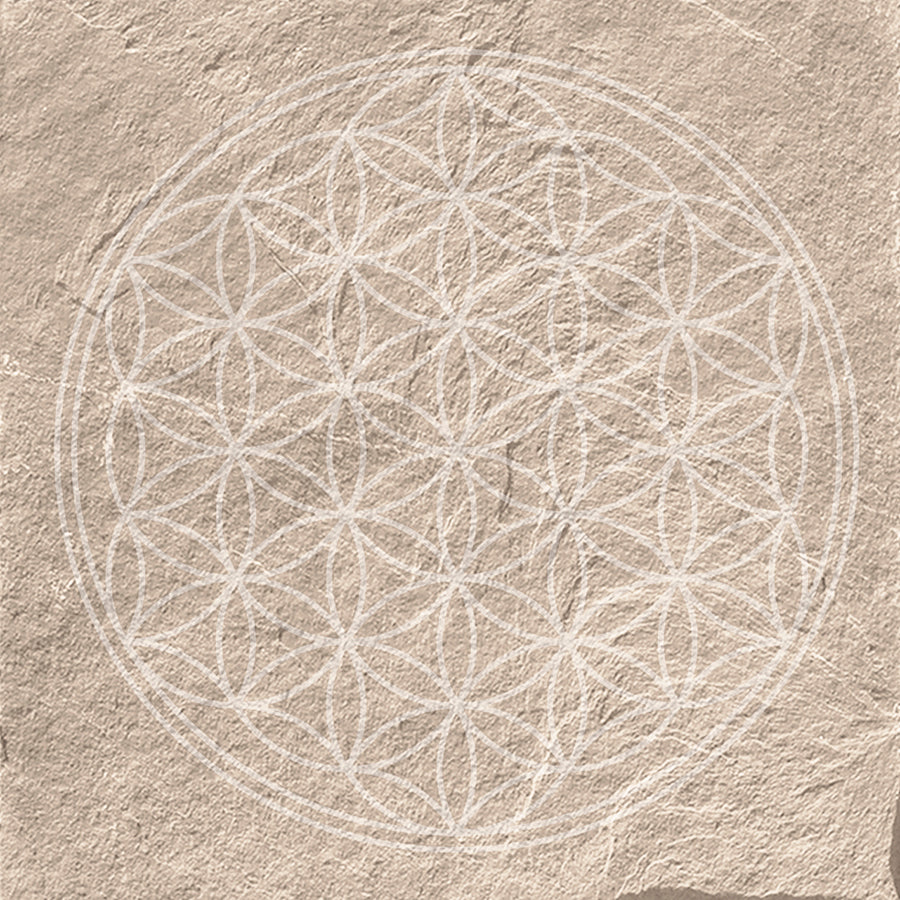 Mandala Tile 20x20 | Beige Matte MIX Design