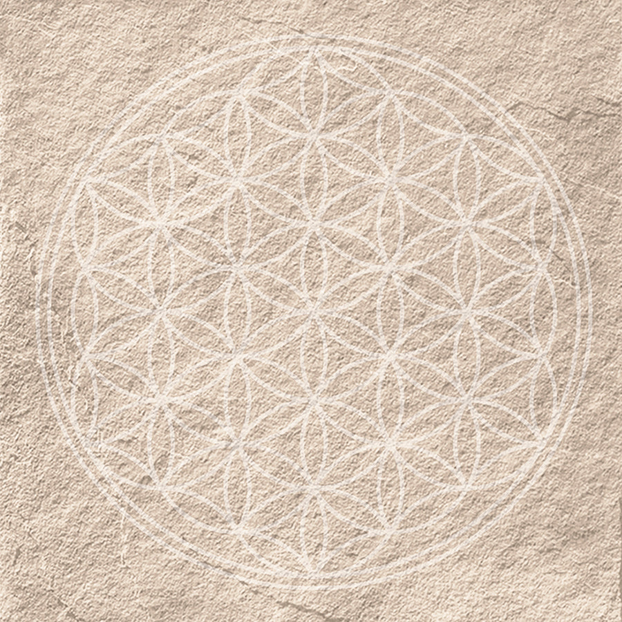 Mandala Tile 20x20 | Beige Matte MIX Design