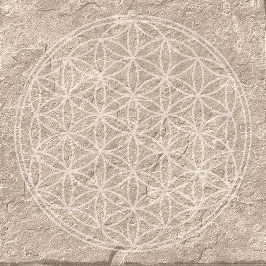 Mandala Tile 20x20 | Beige Matte MIX Design