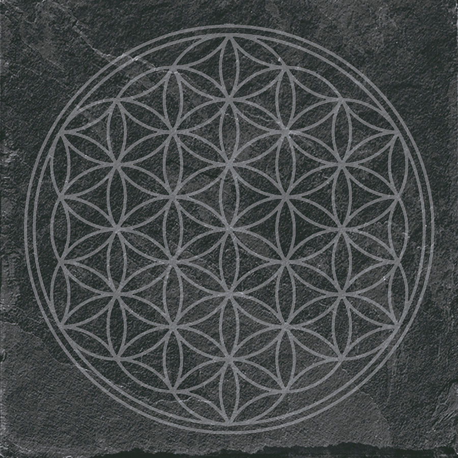 Mandala Tile 20x20 | Anthracite Matte MIX Design