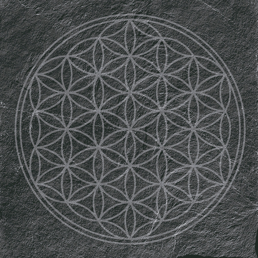 Mandala Tile 20x20 | Anthracite Matte MIX Design