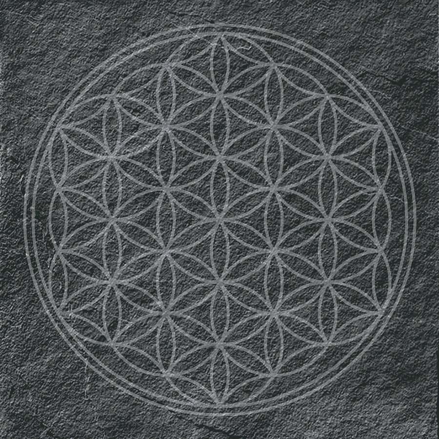 Mandala Tile 20x20 | Anthracite Matte MIX Design