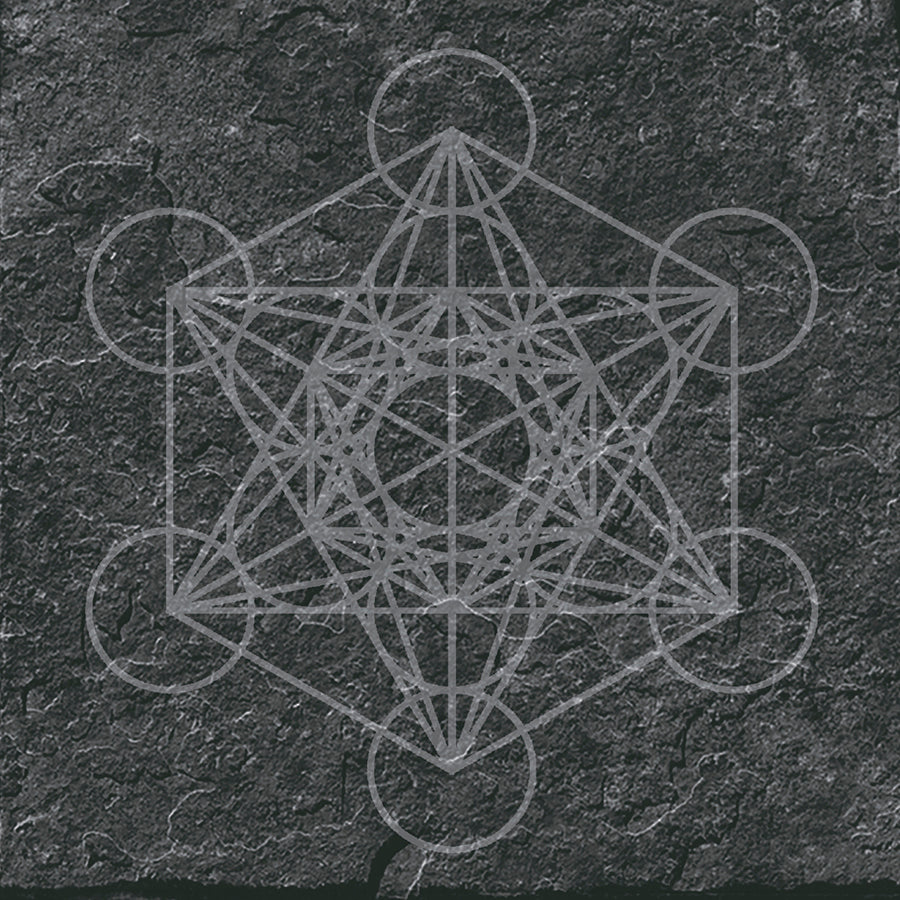 Mandala Tile 20x20 | Anthracite Matte MIX Design