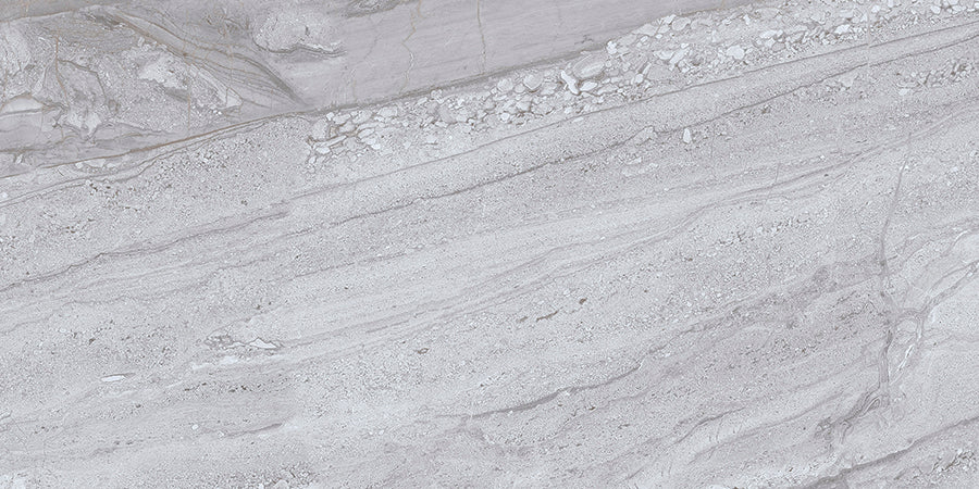 Carrelage Mural Travertino 20x40 | Gris MIX Brillant