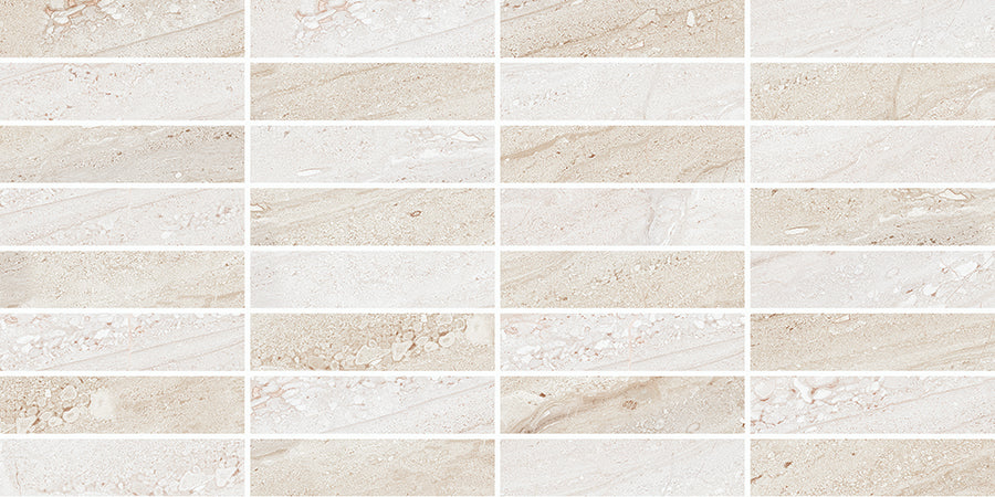 Carrelage Mural Travertino 20x40 | Sable Décor 1 MIX Brillant