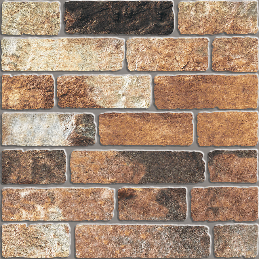 Bussaco Floor Tile 33,5x33,5 | Brown MIX Matt