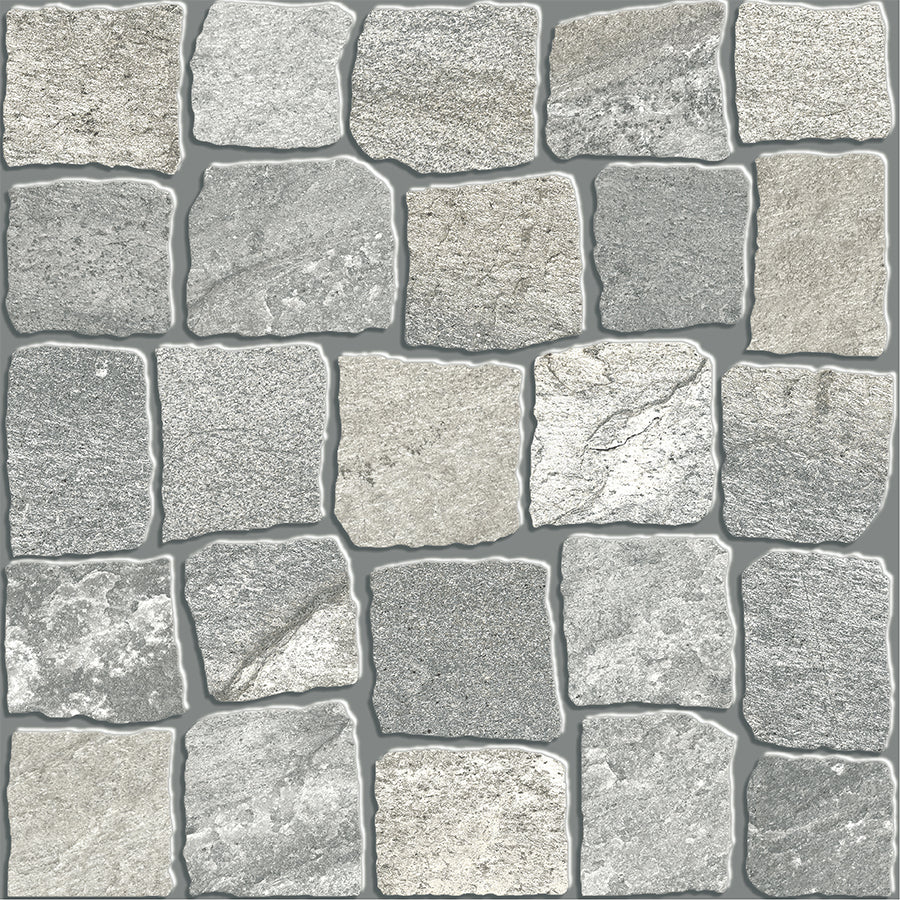 Carrelage Sol Nazaré 33,5x33,5 | Gris MIX Mat