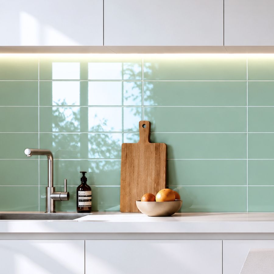 Azulejo Liso M10x40 | Verde Naútico 3430 Brilhante