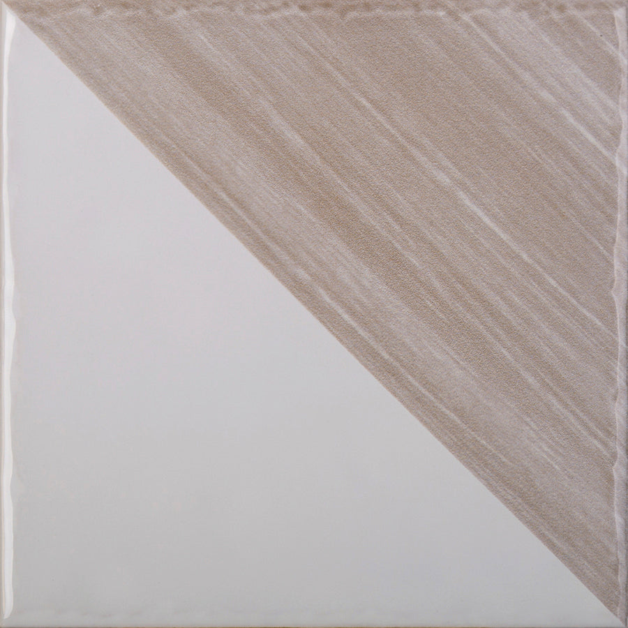 Carrelage Mural Triangle Rustique M15x15x0,8 | Dessin 03 Brillant