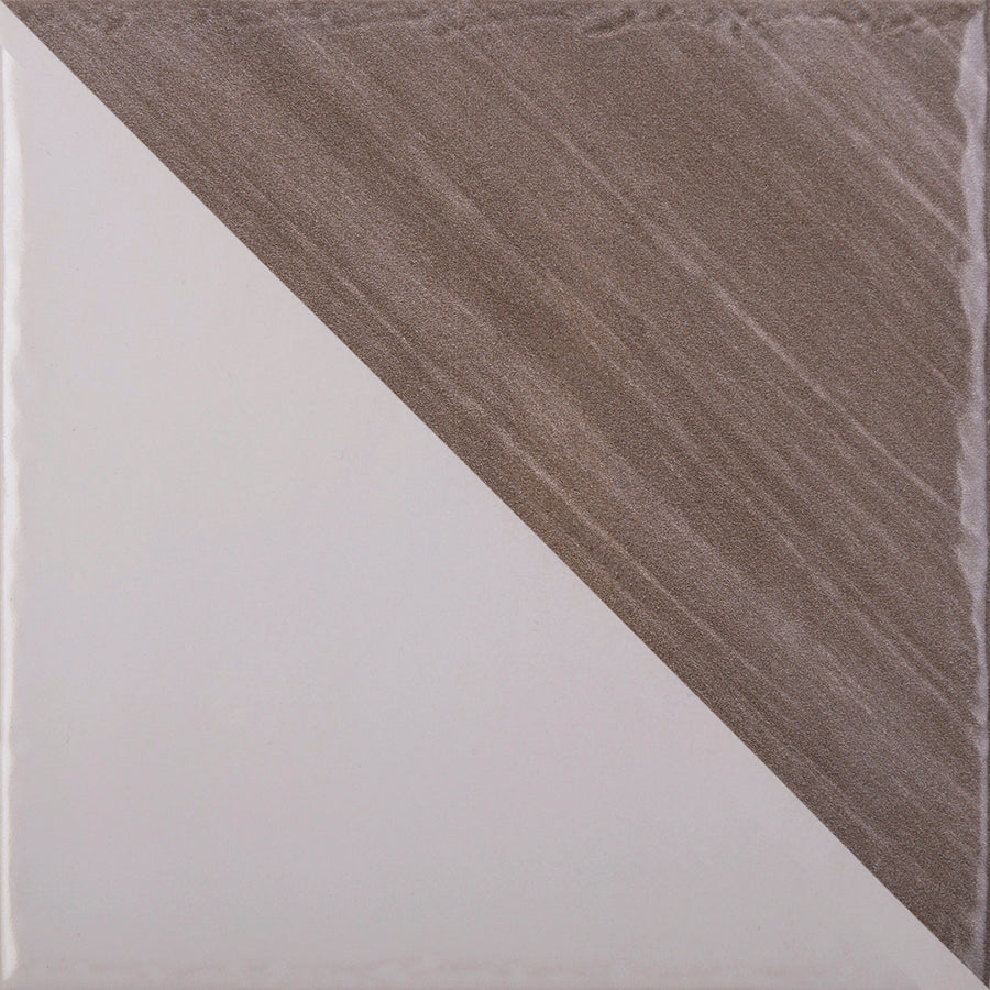 Azulejo Triangle Rustique M15x15x0,8 | Desenho 06 Brilhante