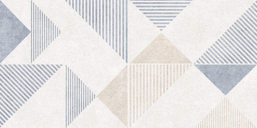 Riley Wall Tile M15x30 | Blue Design MIX Matt