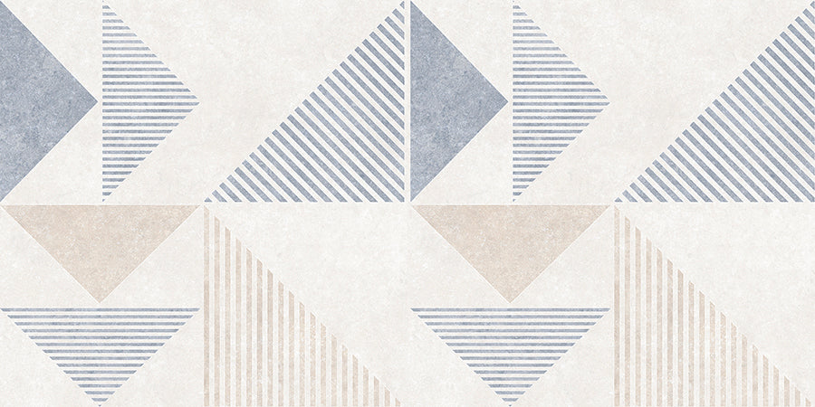 Riley Wall Tile M15x30 | Blue Design MIX Matt