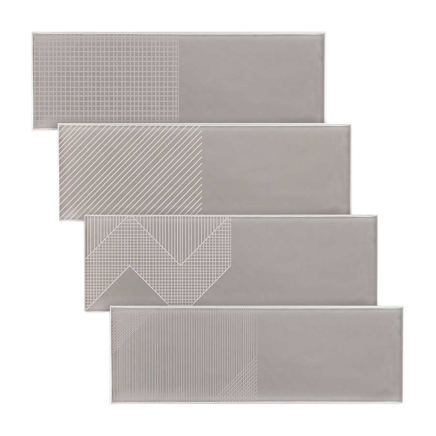 Carrelage Mural Deep Emotion M10x30 | Gris 600 Dessin MIX