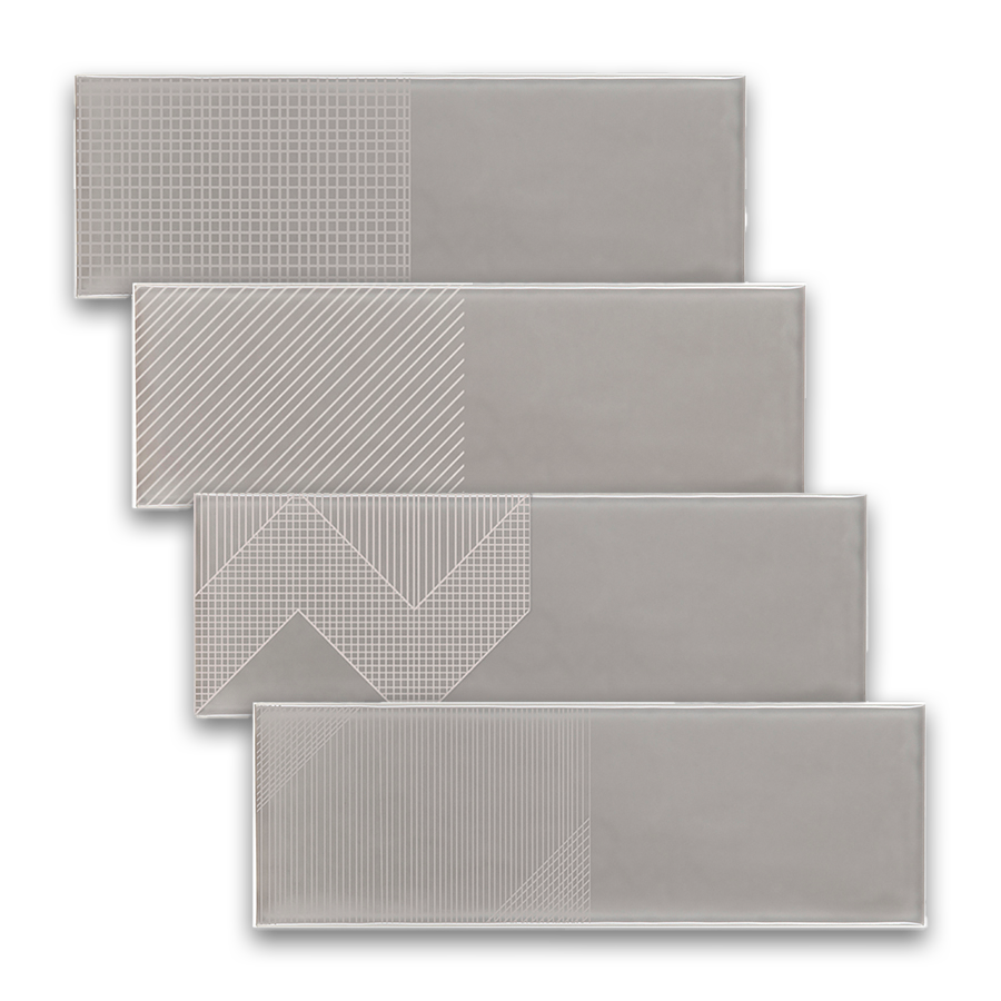 Deep Emotion Wall Tile M10x30 | Grey 600 Design MIX
