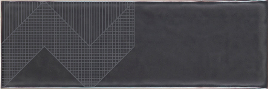 Azulejo Deep Emotion M10x30 | Cinza 670 Desenho 03