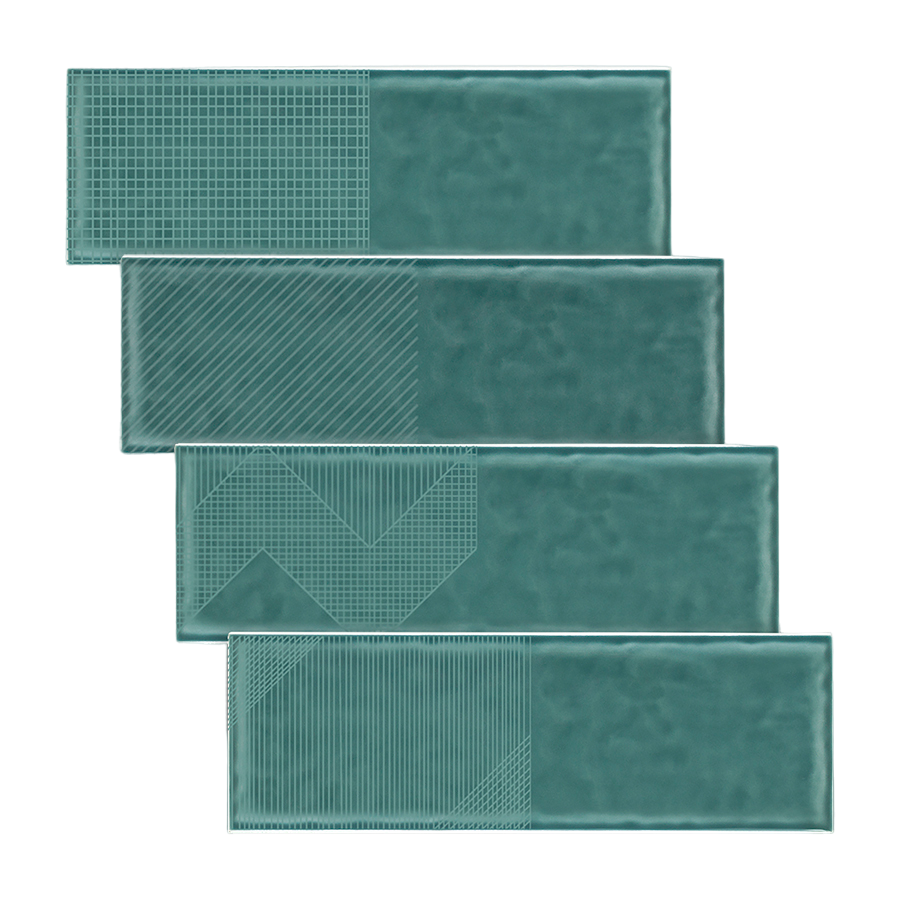 Deep Emotion Wall Tile M10x30 | Green 800 Design MIX