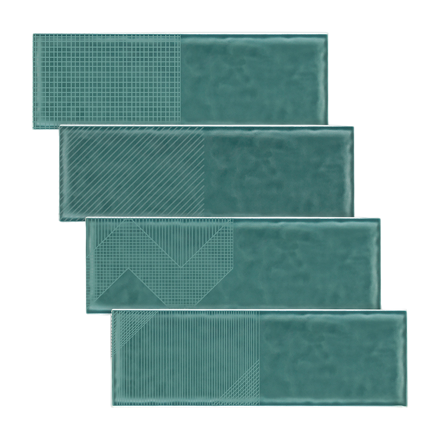 Azulejo Deep Emotion M10x30 | Verde 800 Desenho MIX