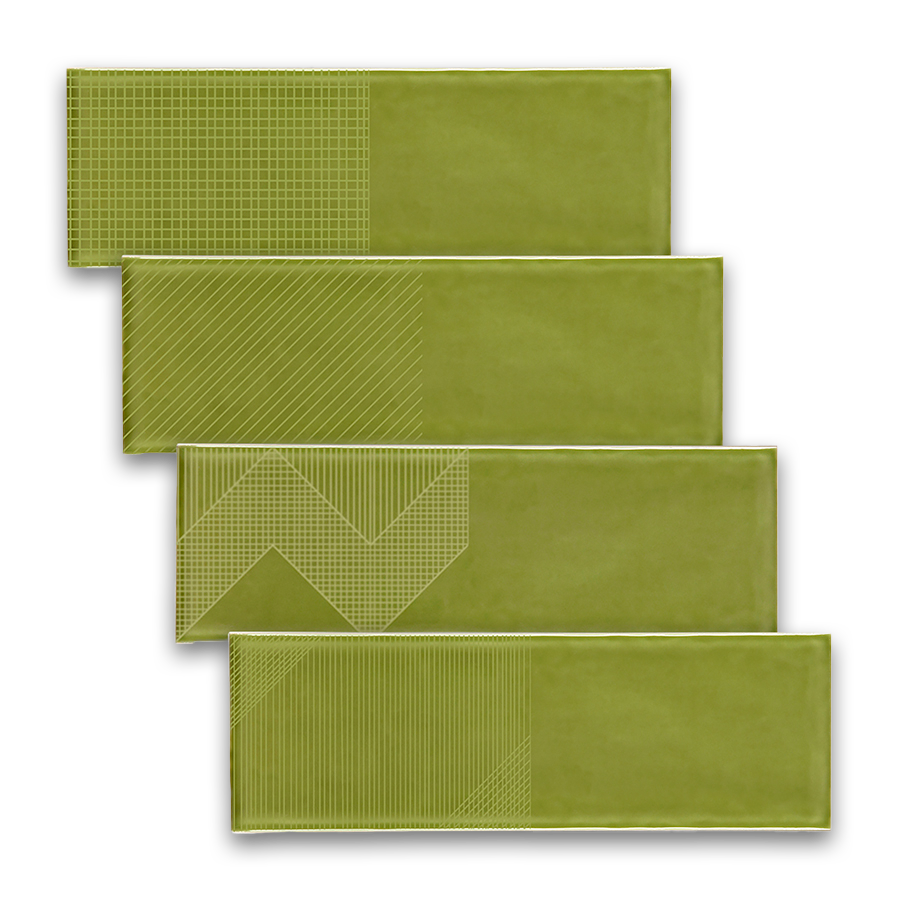 Deep Emotion Wall Tile M10x30 | Green 820 Design MIX