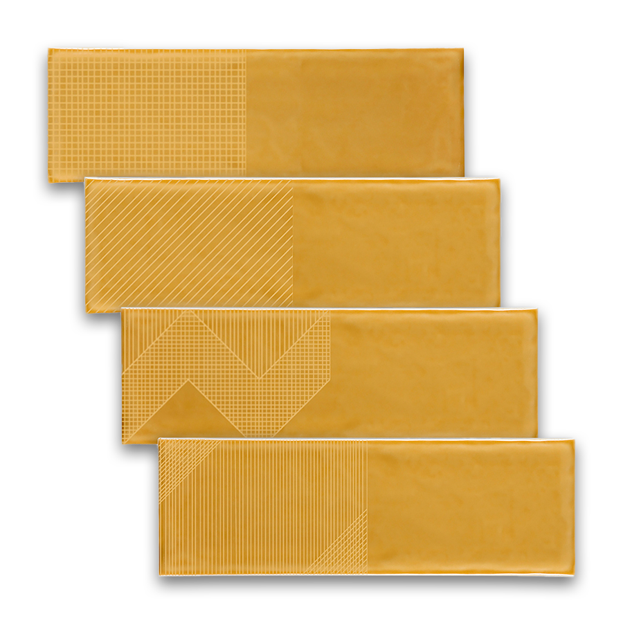 Deep Emotion Wall Tile M10x30 | Mustard 920 Design MIX
