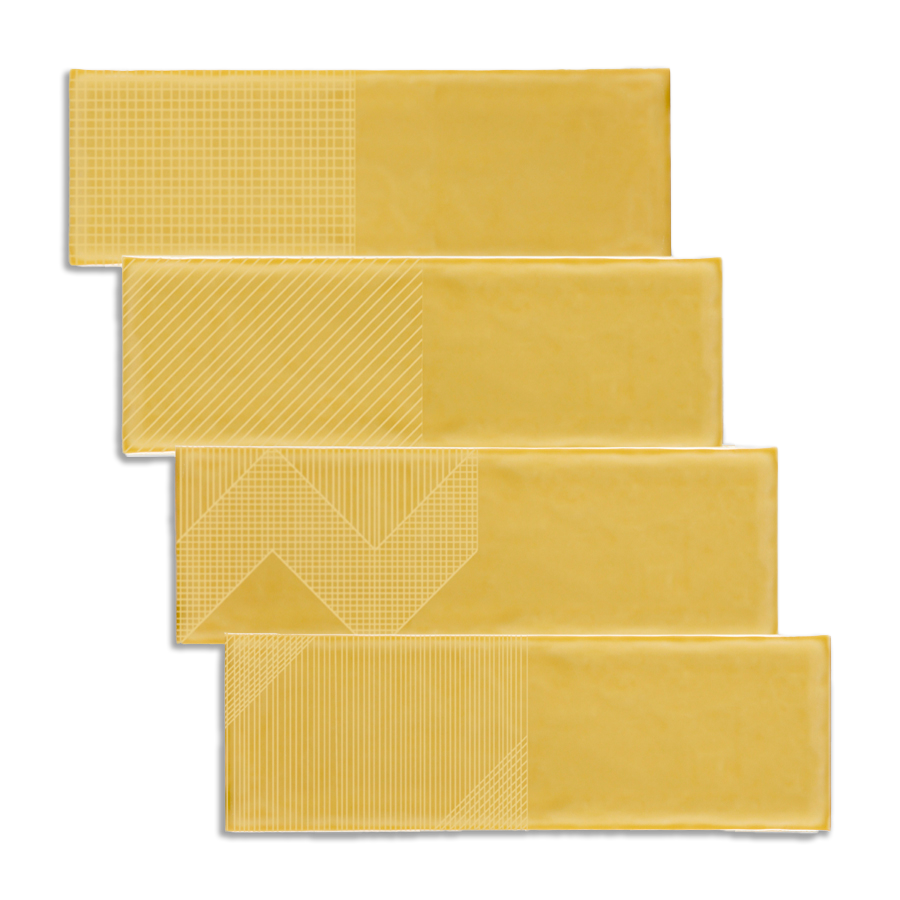 Azulejo Deep Emotion M10x30 | Mostarda 920 Desenho MIX