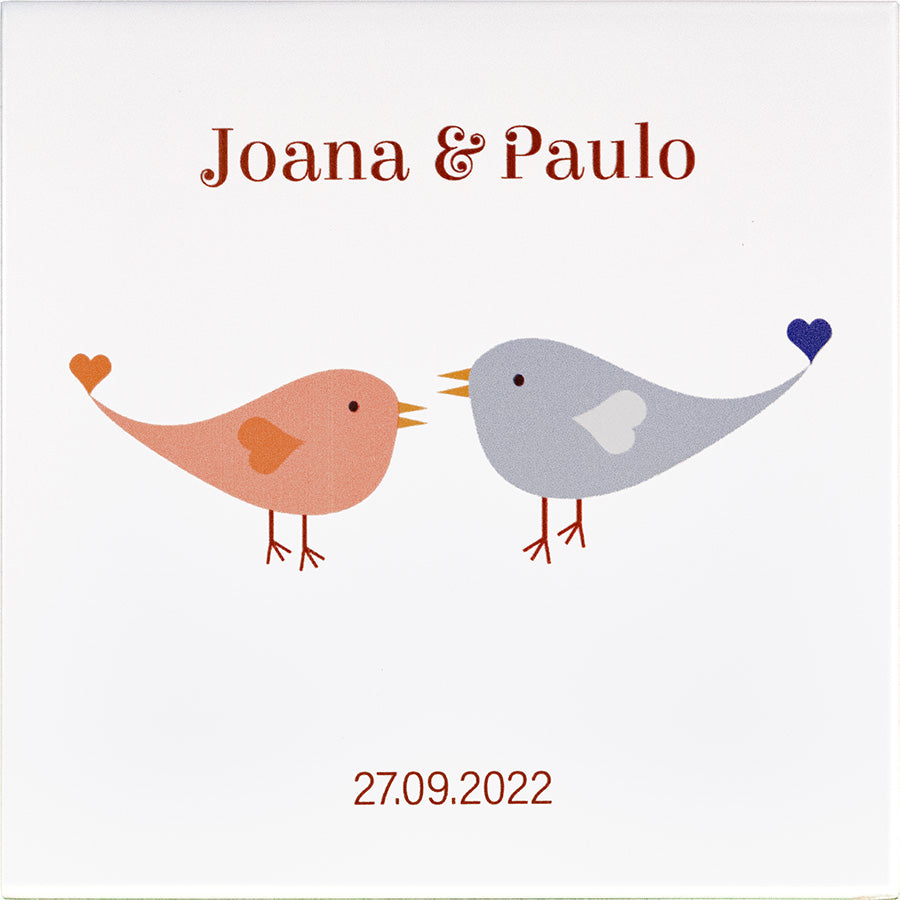 Customizable Affections Wall Tile 20x20 | Little Birds