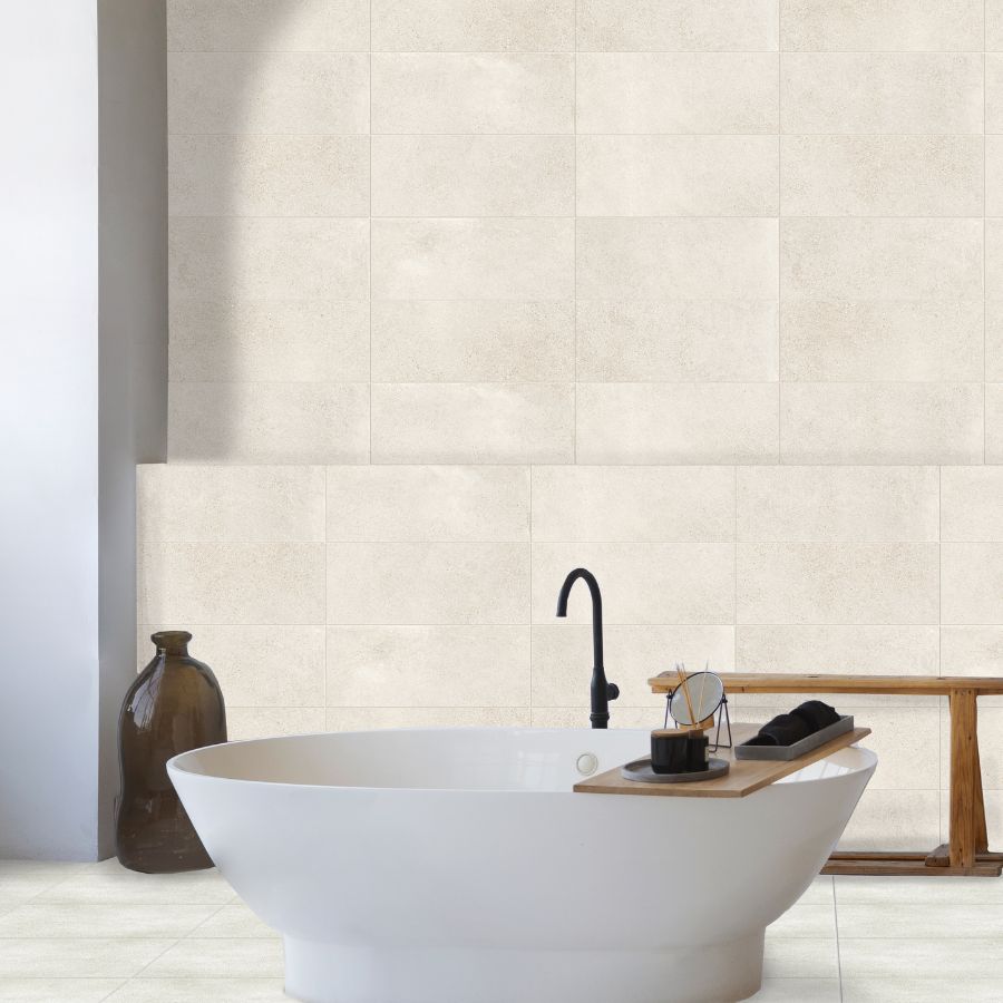 Carrelage Mural Aurora 20x50 | Beige Brillant