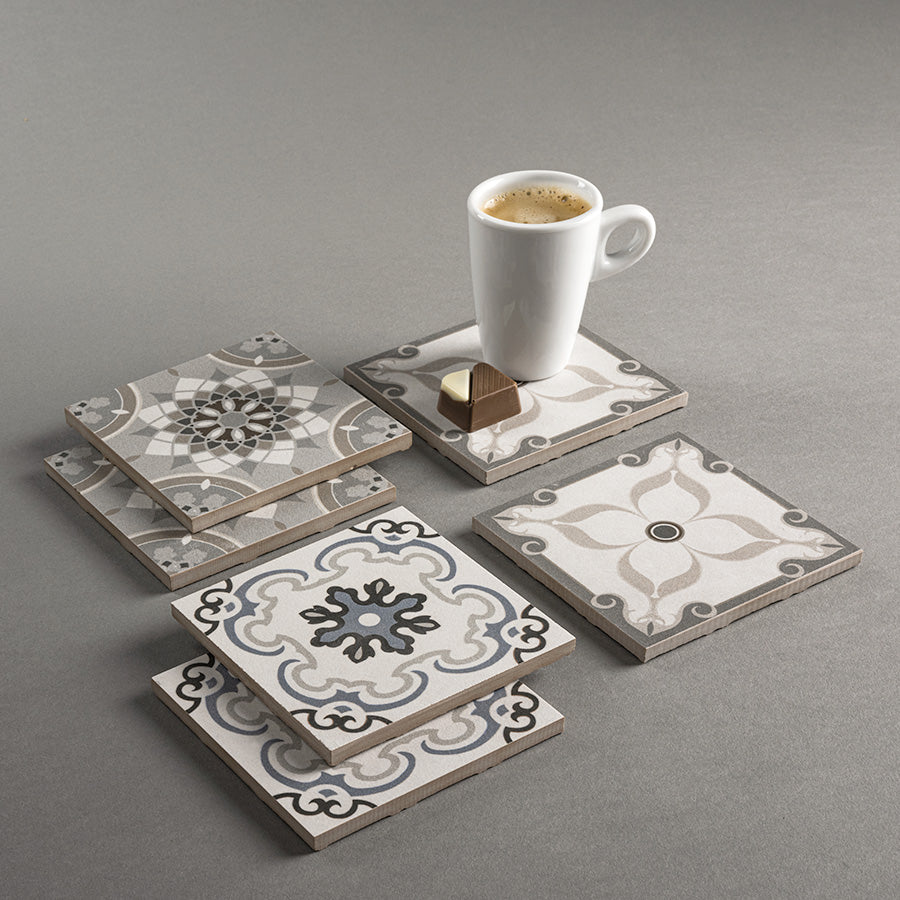 Bases em cerâmica para chávenas de chá ou café