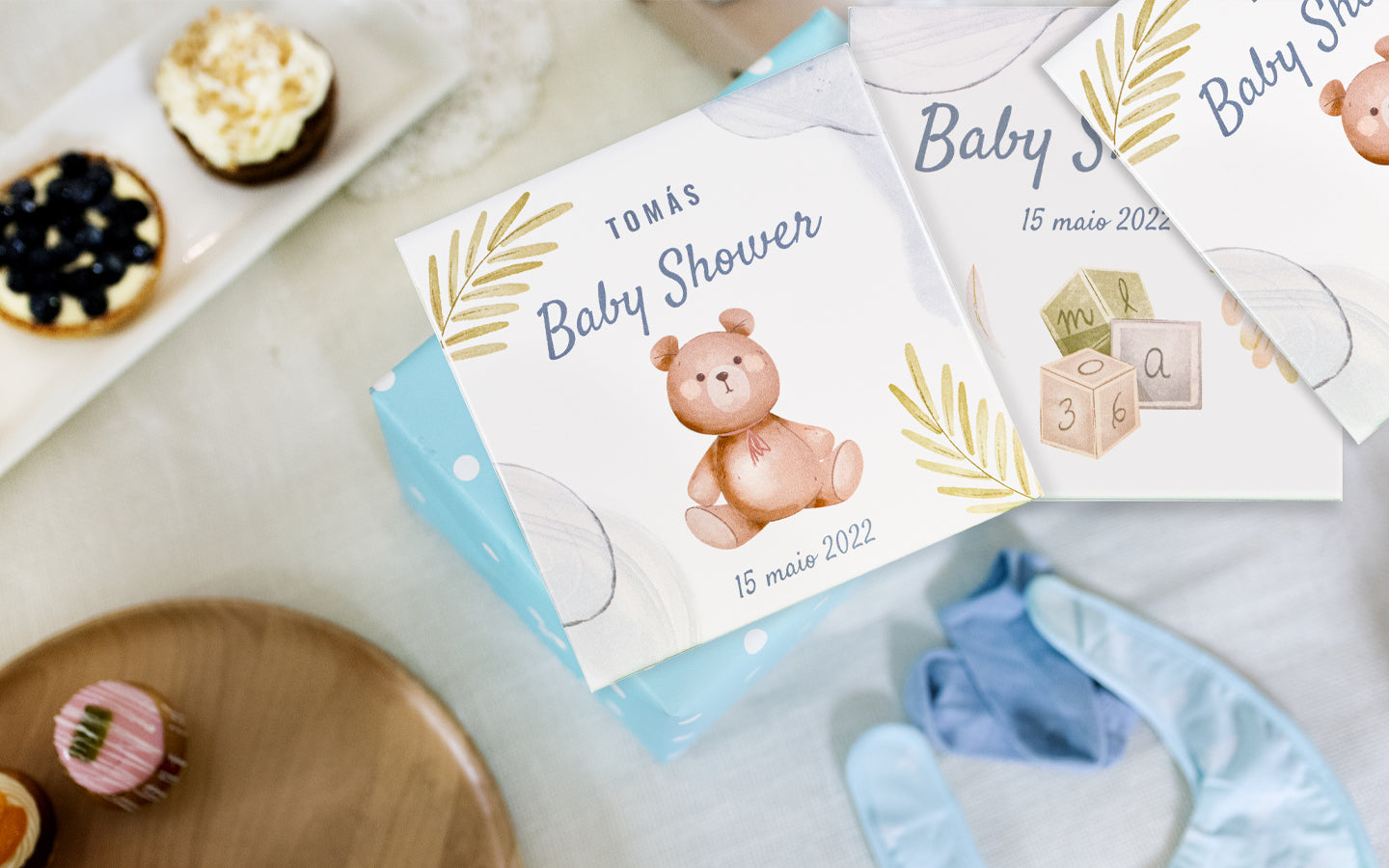 Azulejo cerâmica decorativo Baby Shower
