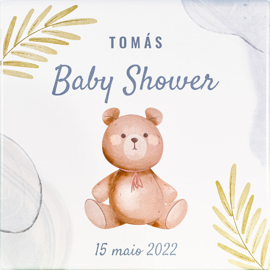 Azulejo cerâmica decorativo Baby Shower