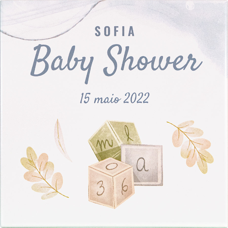 Azulejo cerâmica decorativo Baby Shower