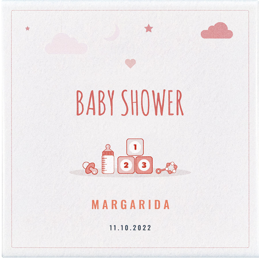 Azulejo cerâmica decorativo Baby Shower