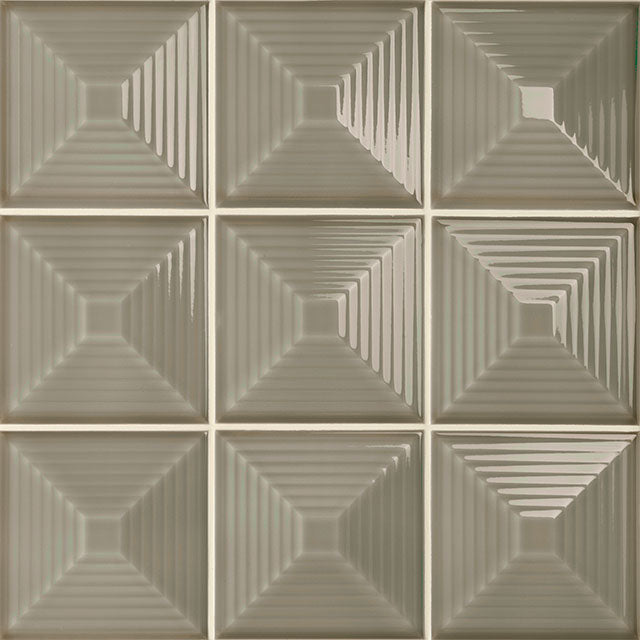 Azulejos de aspeto artesanal em cerâmica da Ceragni - coleção Cubo 15x15