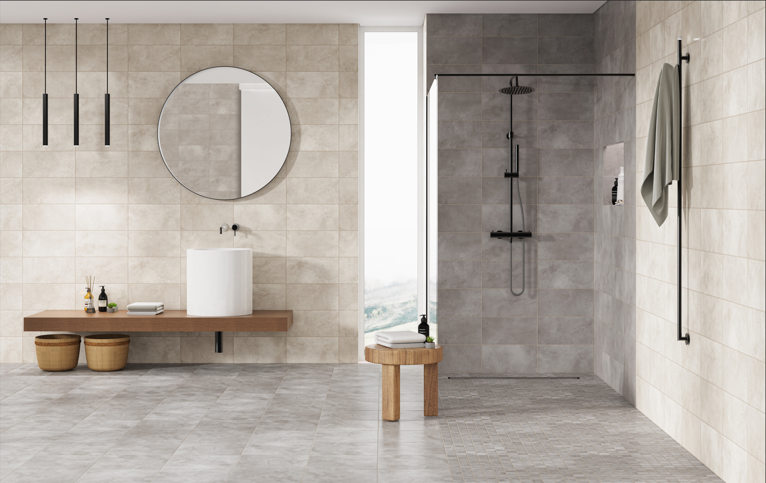 Azulejo Buxiel 20x40 | Areia MIX Mate