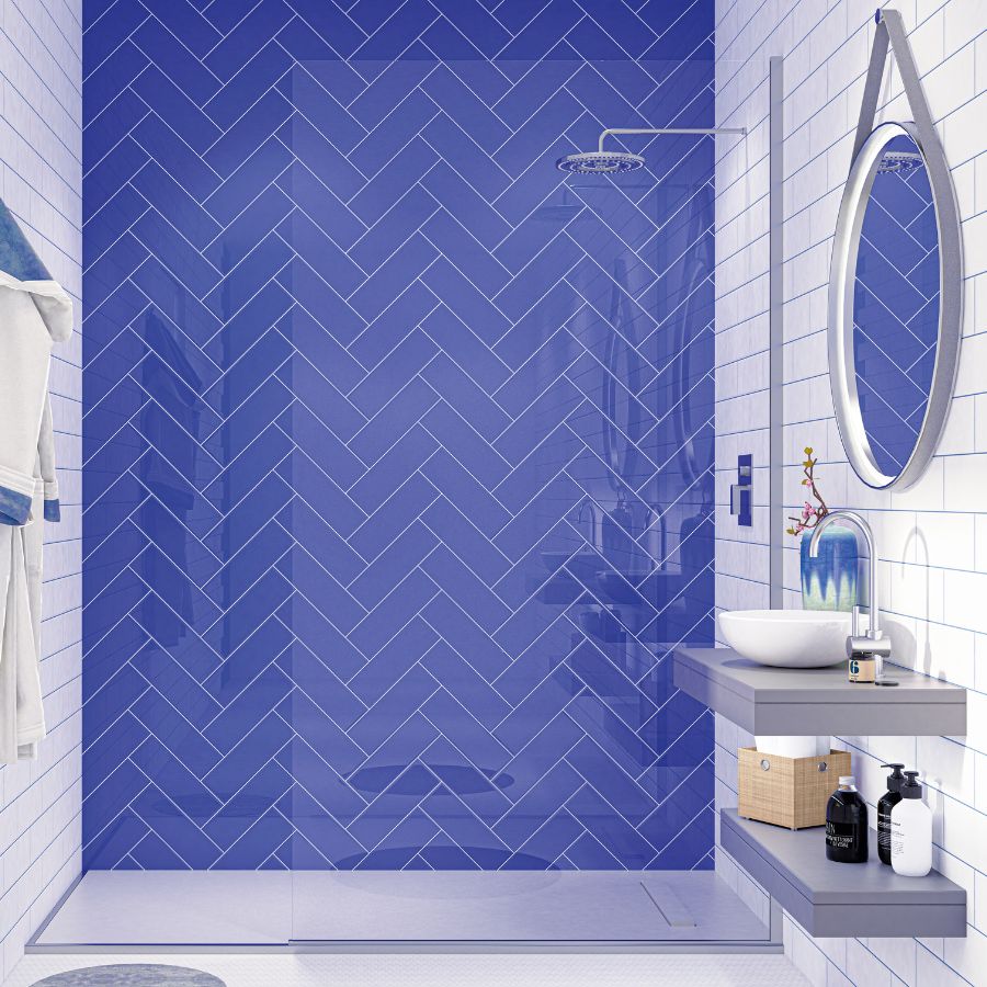 Plain Wall Tile M10x30 | Lavender 360 Glossy